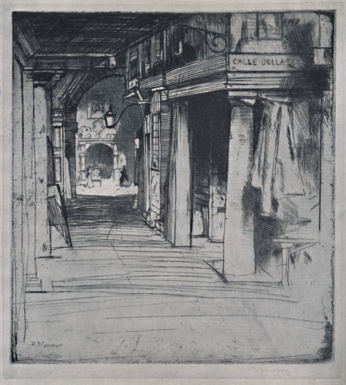 Calle Della Donna, c1900, 1925. alkotó: David Young Cameron