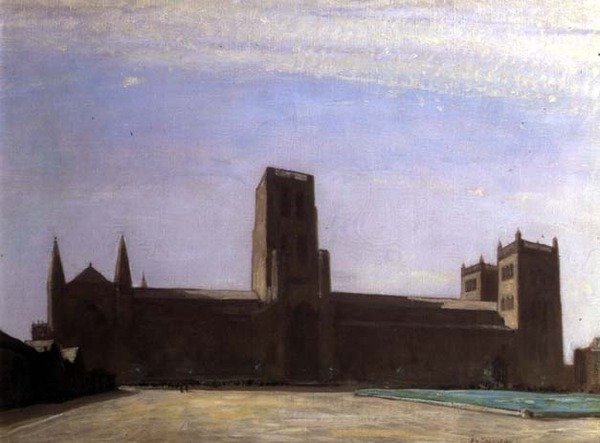 Durham Cathedral (olaj, vászon) alkotó: David Young Cameron