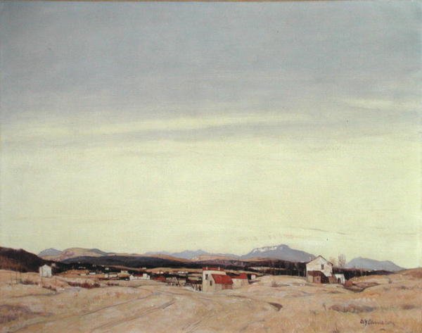 The Distant Hills (olaj, vászon) alkotó: David Young Cameron