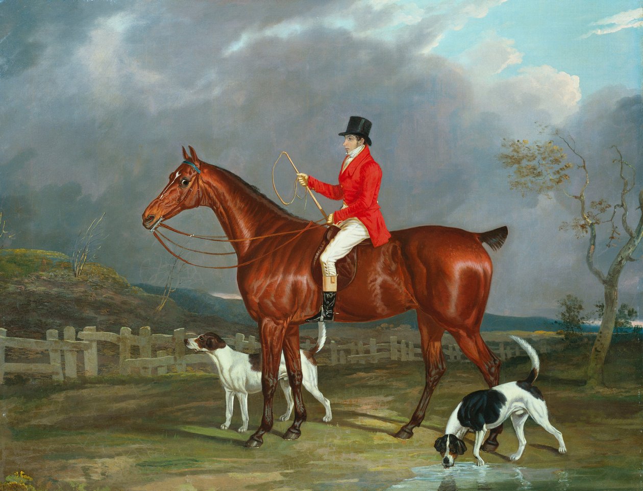 Egy vadász és vadászkutyák, 1824 alkotó: David of York Dalby