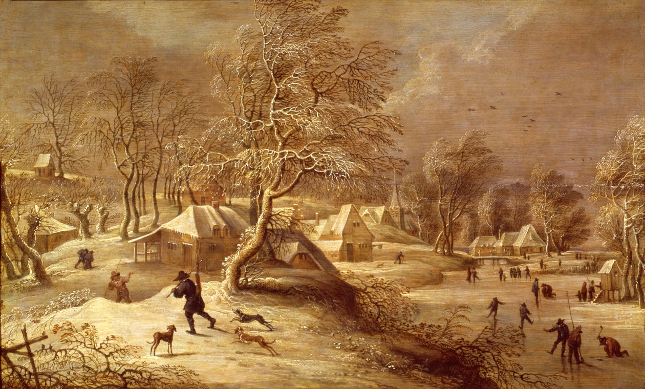 A régi falu hó alatt alkotó: David Teniers the Elder