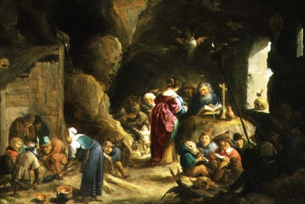 Szent Antal megkísértése (251-356) (panel) alkotó: David the Elder Teniers