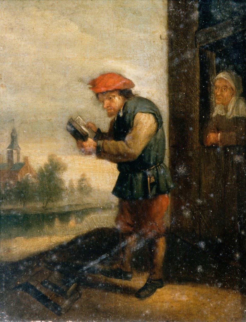 Látvány, 1800 körül (olaj, tábla) alkotó: David the Younger (after) Teniers
