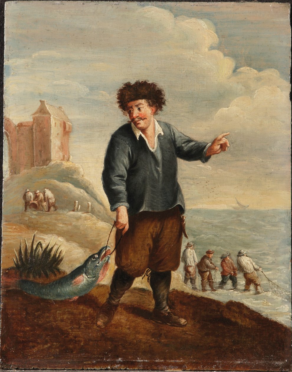 A négy elem allegóriája: víz (olaj a panelen) alkotó: David the Younger (follower of) Teniers
