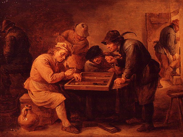 Tric-Trac játék alkotó: David Teniers the Younger