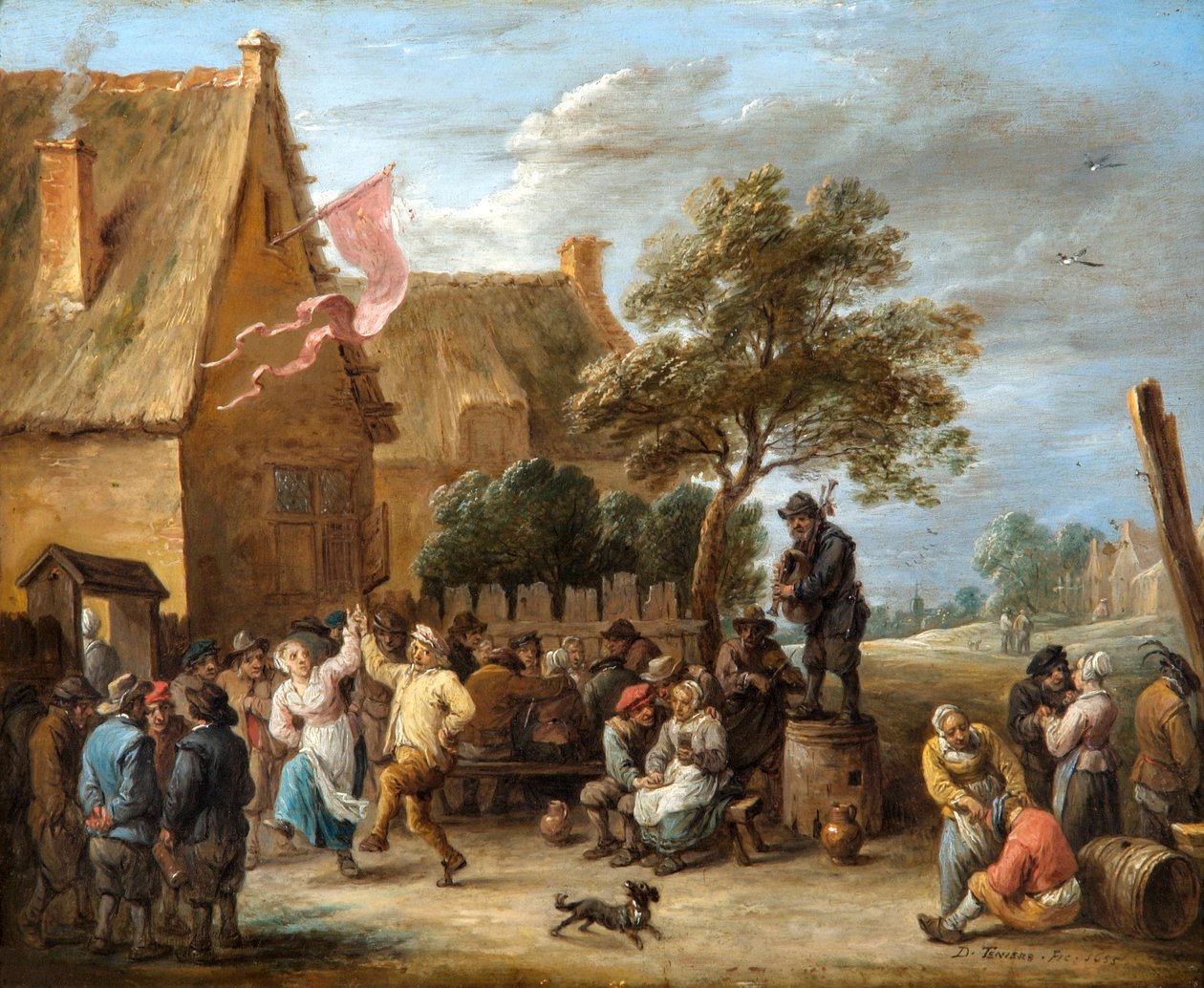 Egy falusi mulatság egy vidéki fogadóban alkotó: David Teniers the Younger