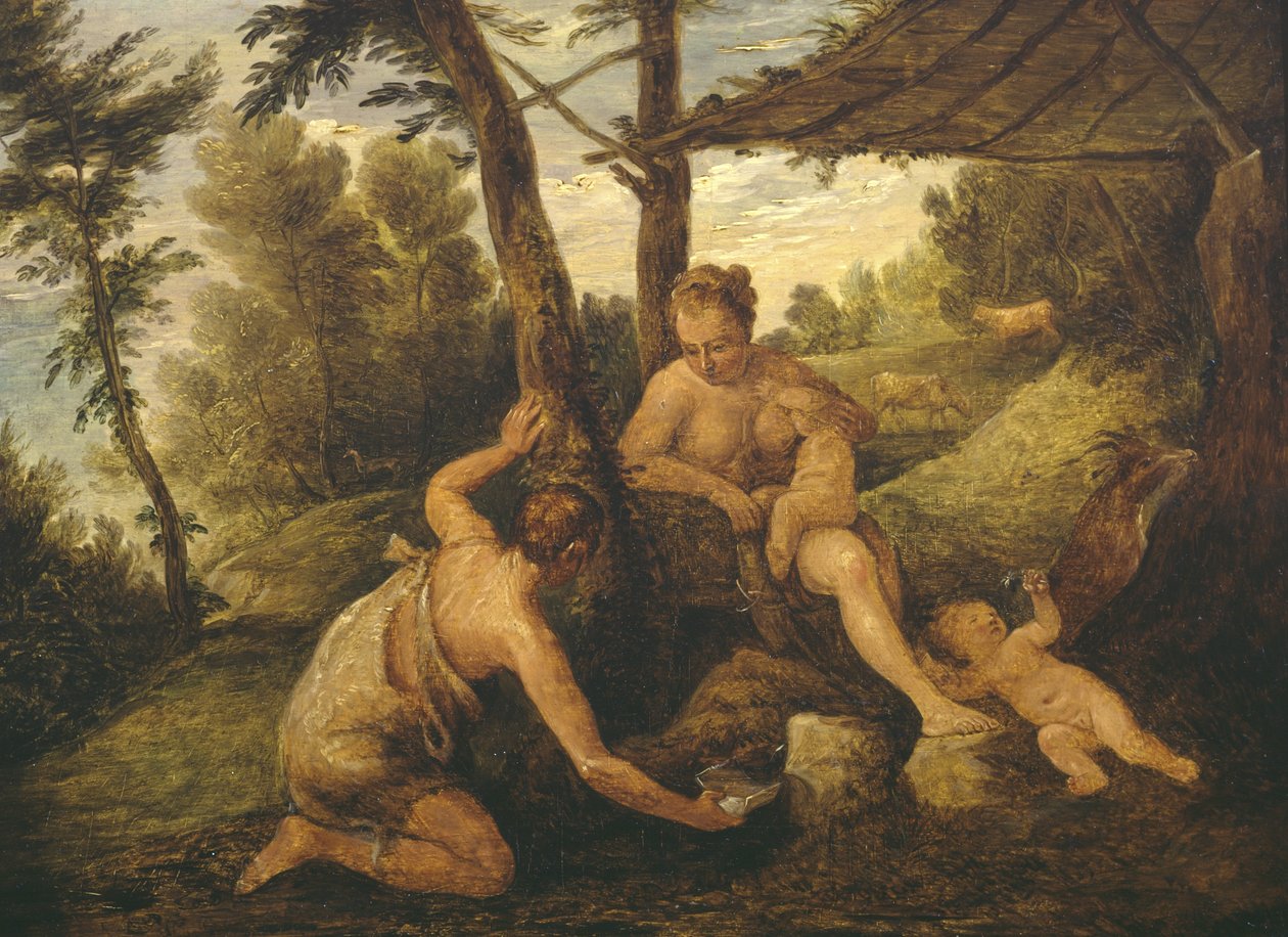 Ádám és Éva a kiutasítás után (Paulo Veronese és a stúdió után) alkotó: David Teniers the Younger