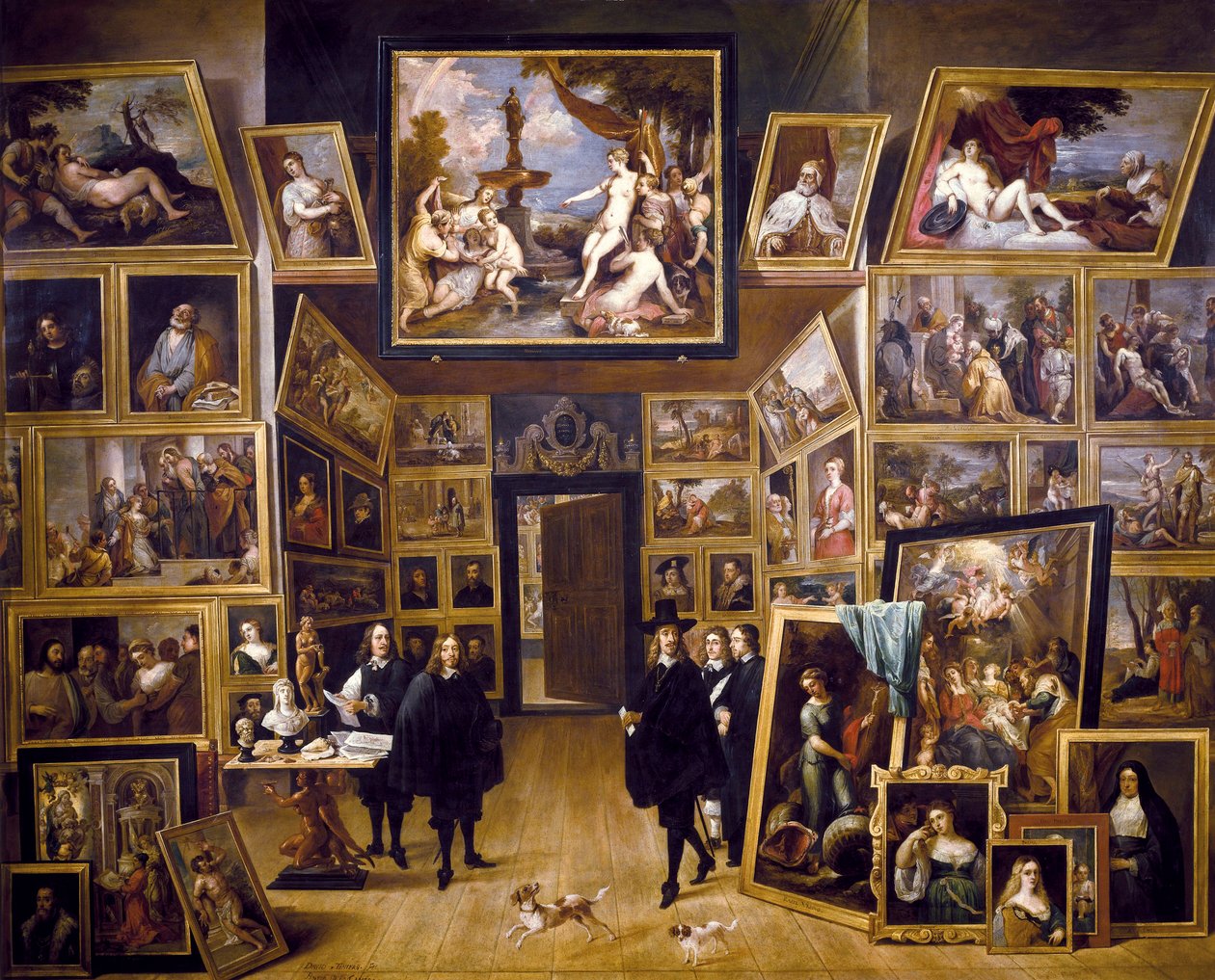 Lipót Vilmos főherceg a Képtárában, 1647 körül (olaj, rézlemez) alkotó: David Teniers the Younger