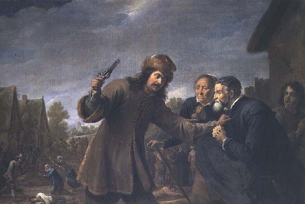 Támadás egy falu ellen, 1648 alkotó: David Teniers the Younger
