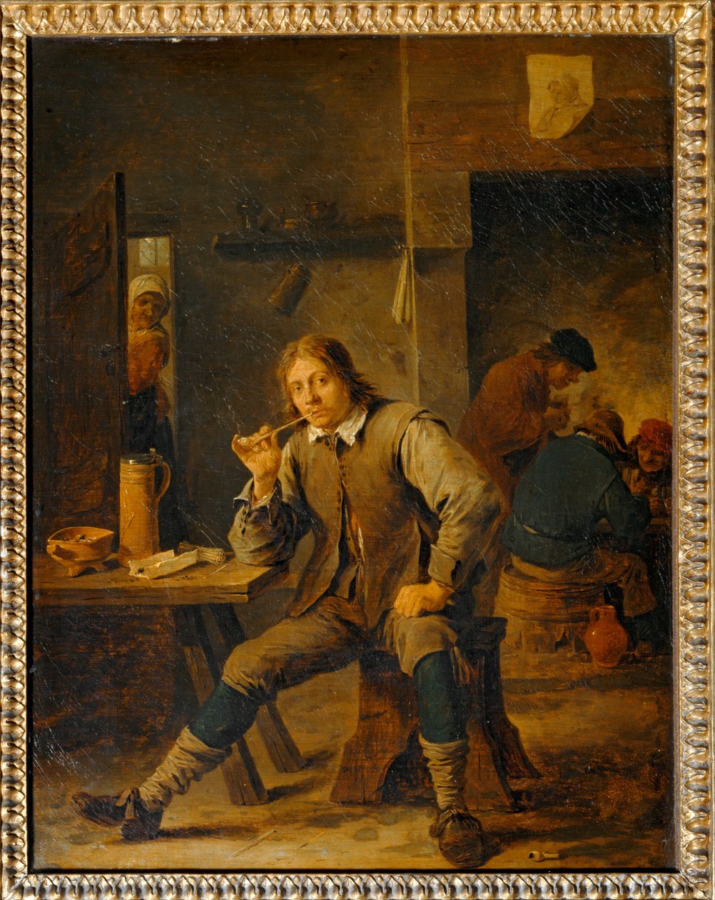 Dohányzó az asztalnak támaszkodva ... alkotó: David the Younger Teniers
