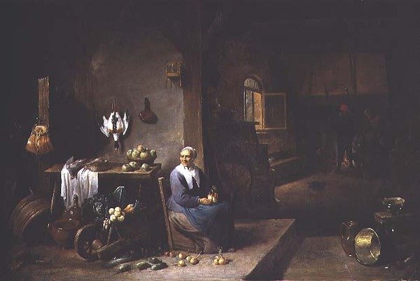 Egy paraszti lakás belseje alkotó: David Teniers the Younger