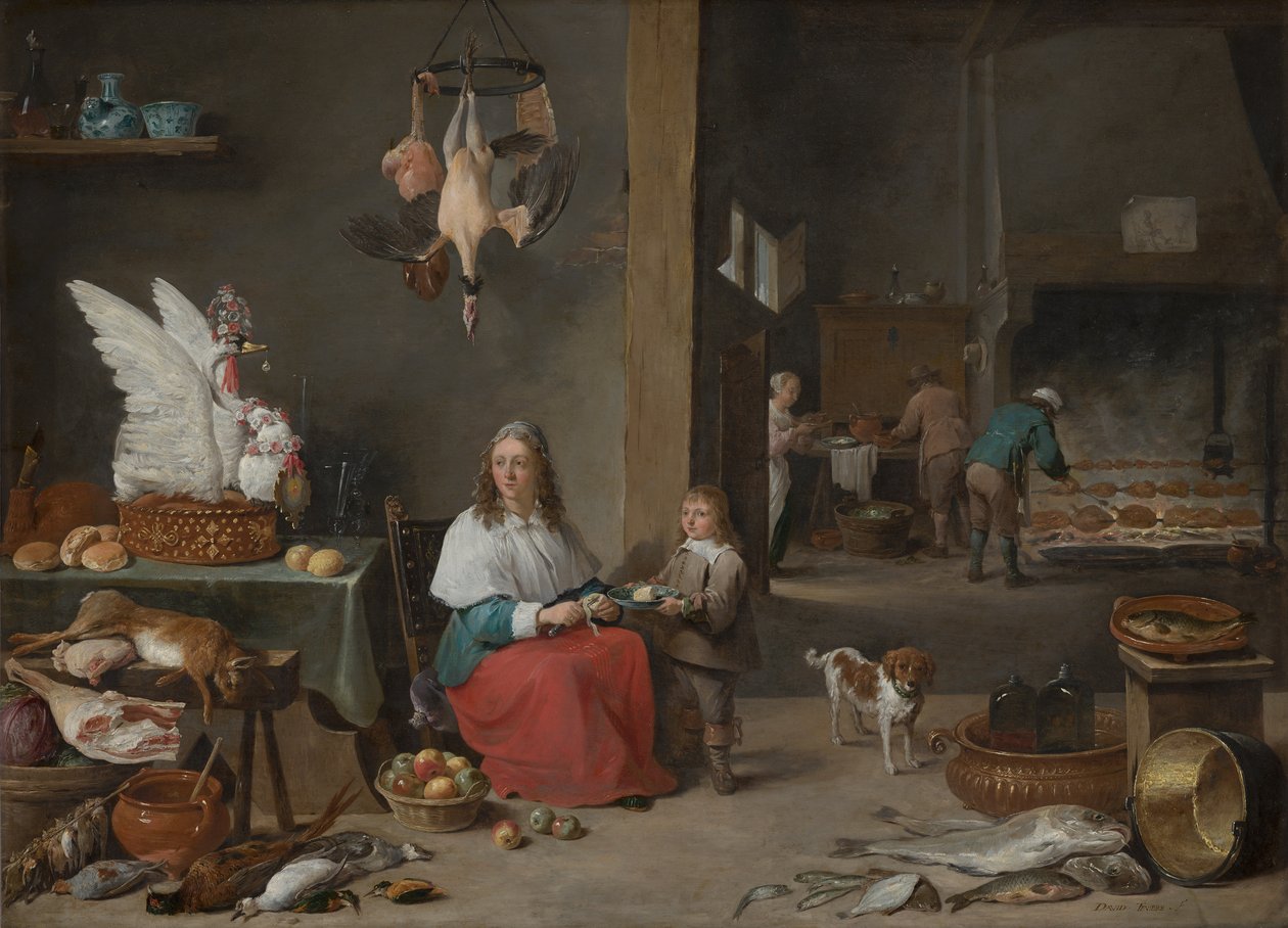 Konyhabelső, 1644 alkotó: David Teniers the Younger
