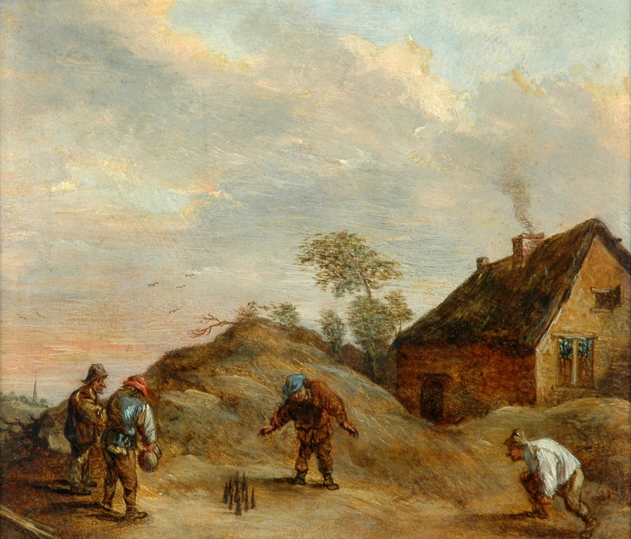 Férfiak tálban játszanak alkotó: David Teniers the Younger