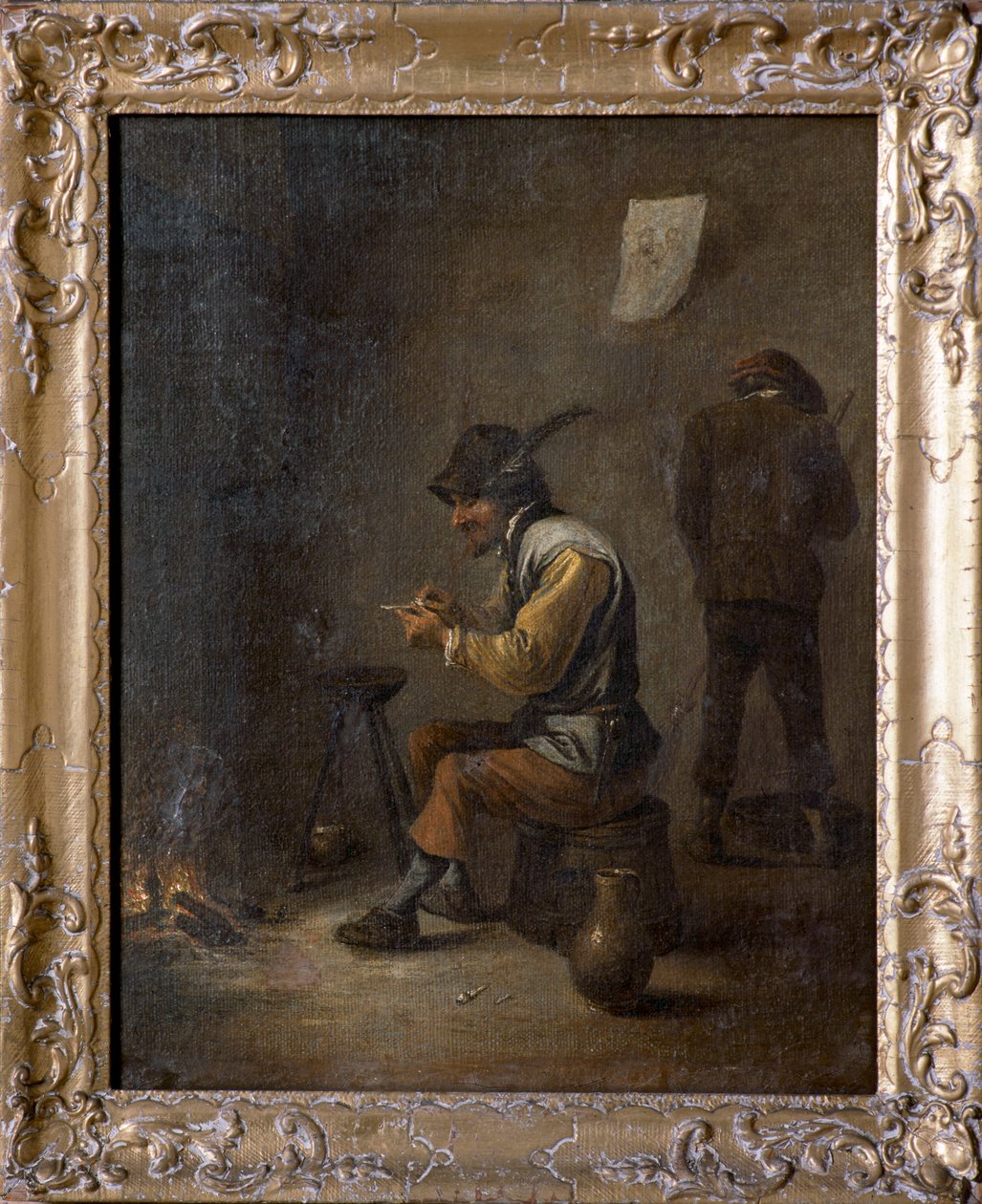 Parasztok a belső térben (olaj, vászon) alkotó: David Teniers the Younger