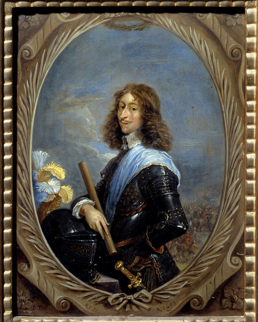 Louis de Bourbon, Conde dit le grand Conde (Bourbon-Conde) negyedik hercegének portréja (1621-1686) David Teniers II. Le Jeune (1610-1690) festménye 1653 V. 0,22 x 0,16 m Chantilly, Musee Conde alkotó: David Teniers the Younger