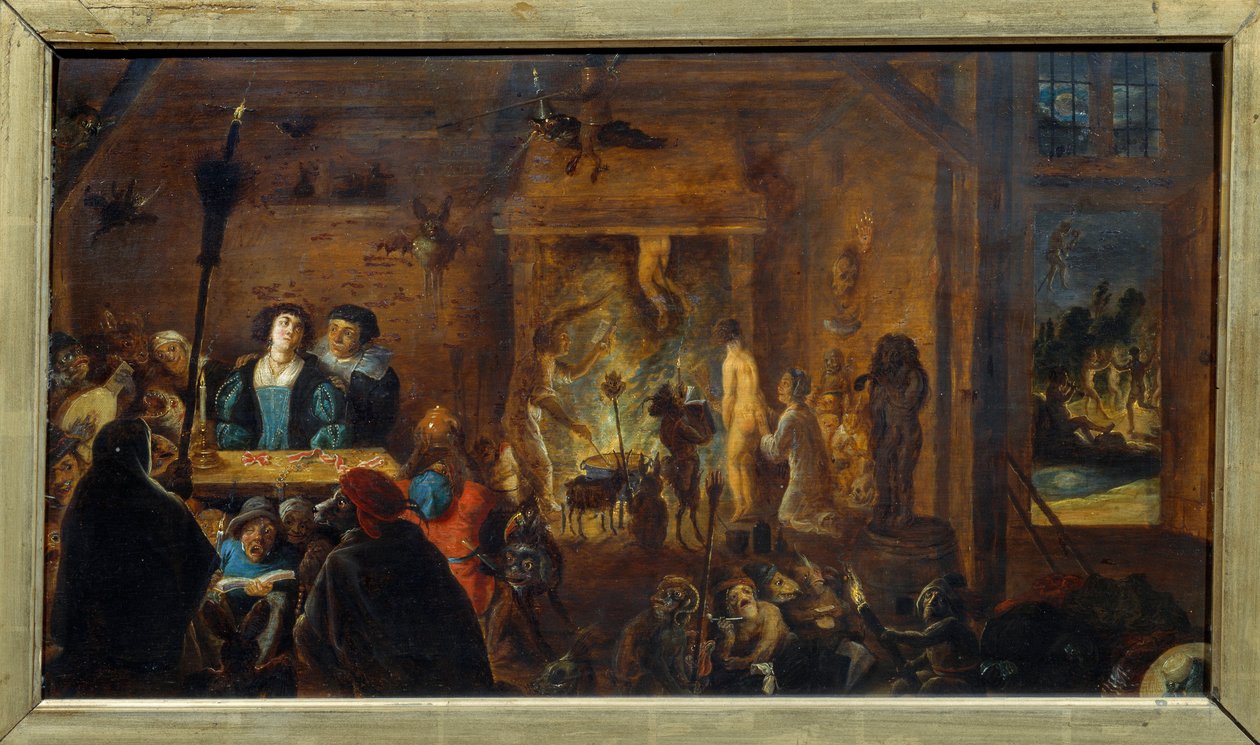 Szombati jelenet. David II Teniers festménye: The Young (1610-1690) Ec. Nagyzolás. alkotó: David Teniers the Younger