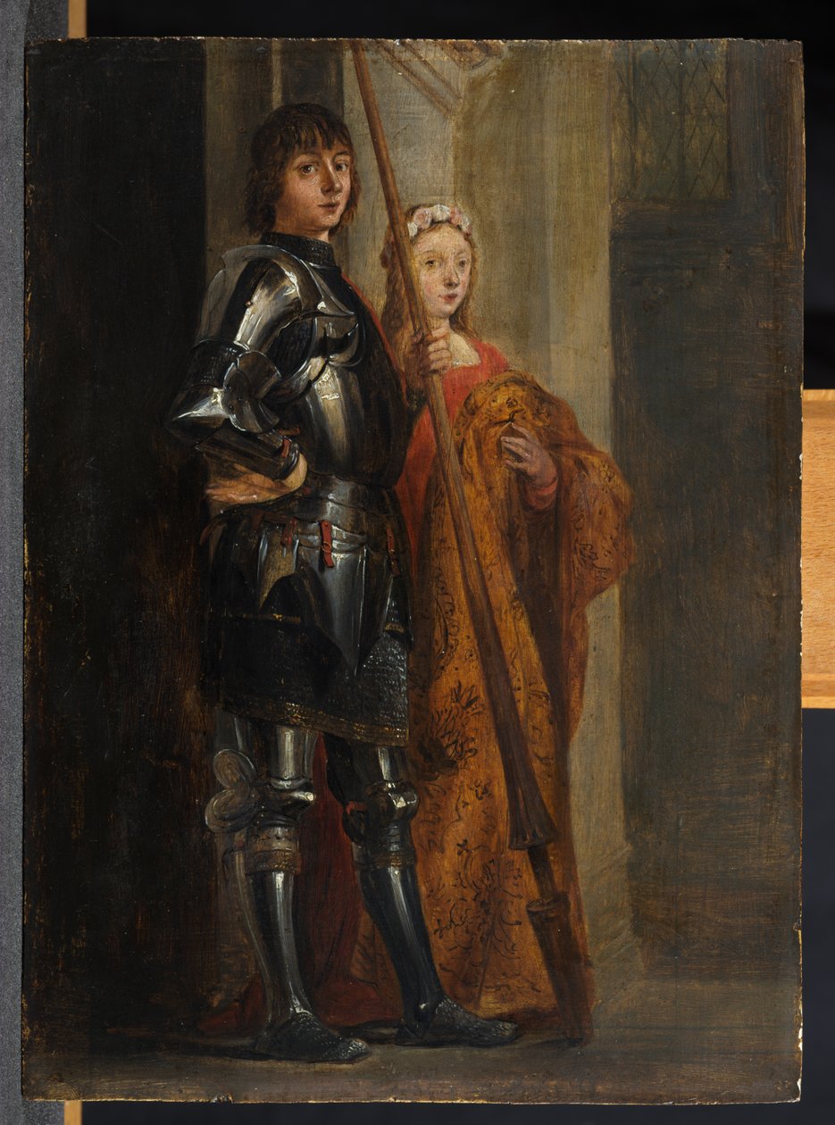 Szent György és Cecilia, Antonello da Messina után alkotó: David Teniers the Younger