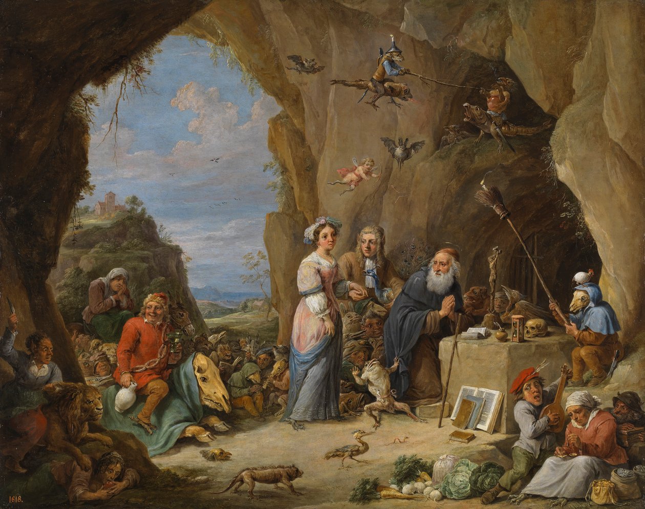 Szent Antal megkísértése (olaj, réz) alkotó: David the Younger Teniers