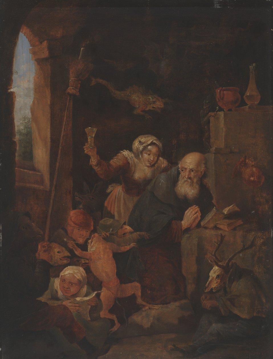 Szent Antal megkísértése (olaj, panel) alkotó: David Teniers the Younger