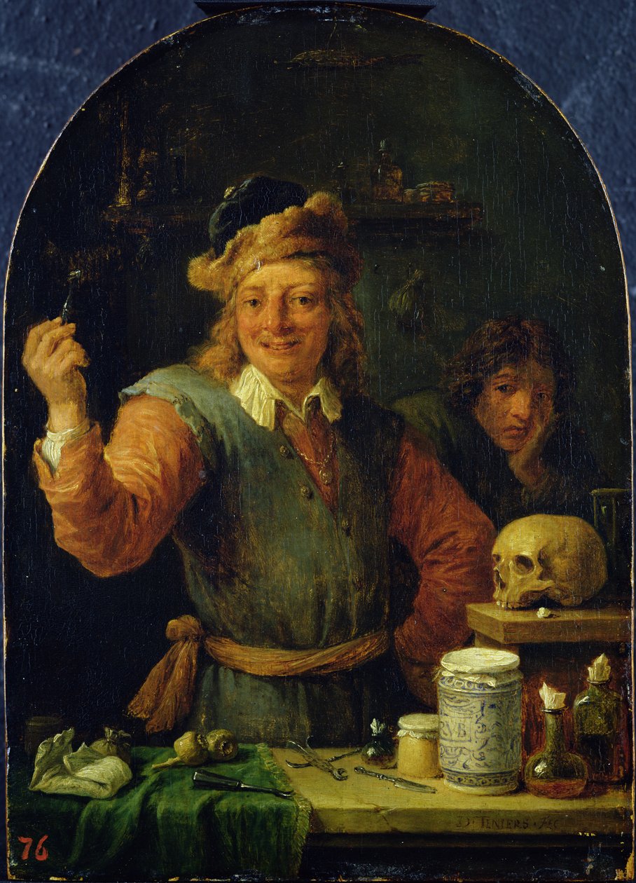 A fogorvos (olaj a tölgyre) alkotó: David Teniers the Younger