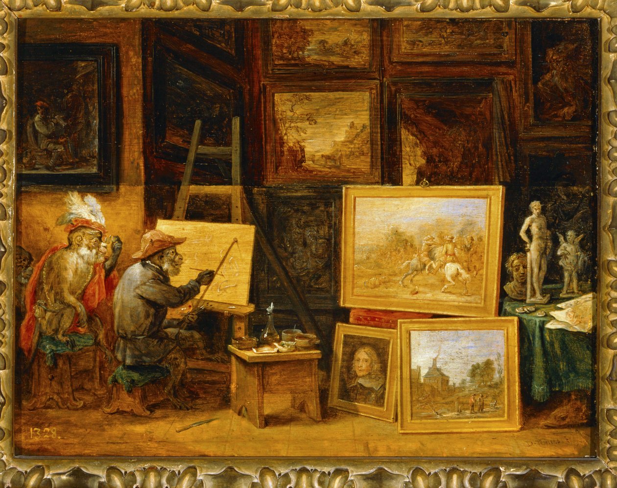 A majomfestő ... alkotó: David the Younger Teniers