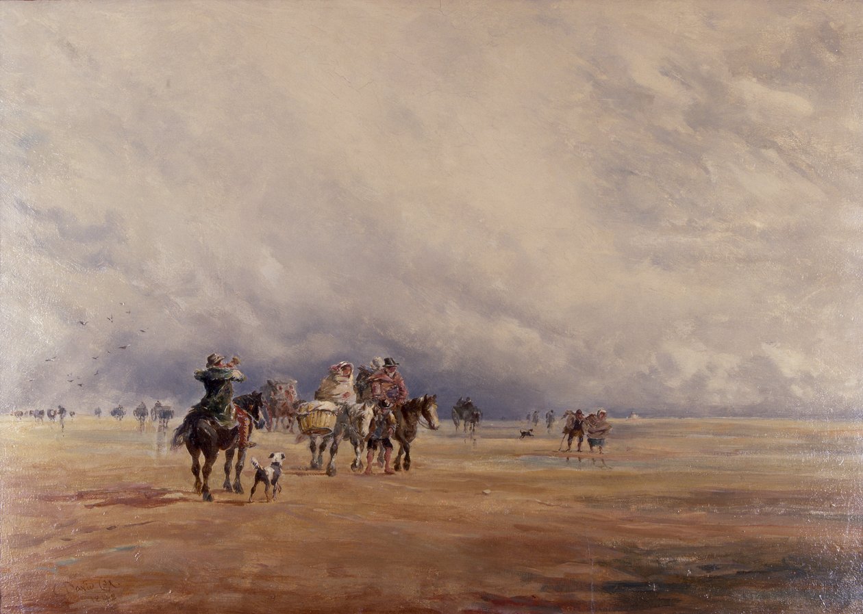 Lancaster Sands, Morecambe Bay (Kincsek) 1842 (olaj, vászon) alkotó: David the younger Cox