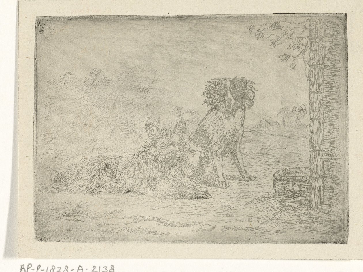 Két kutya alkotó: David van der Kellen