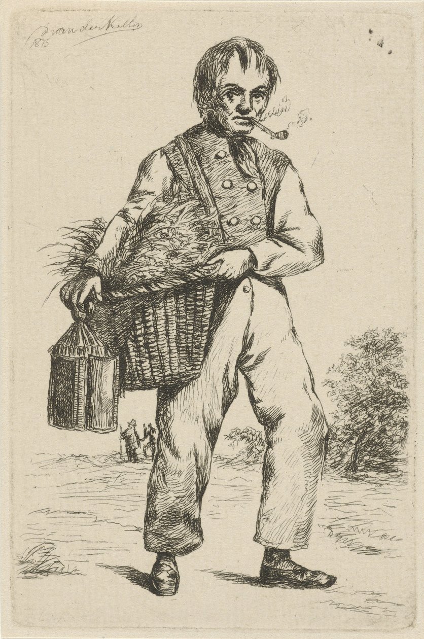 Két férfi a kertben alkotó: David van der Kellen