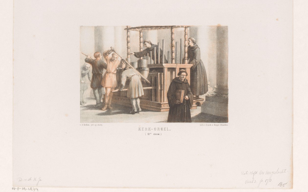 Templomi orgona, XII Templomi orgona. (XII. század) (cím a tárgyon) alkotó: David van der Kellen