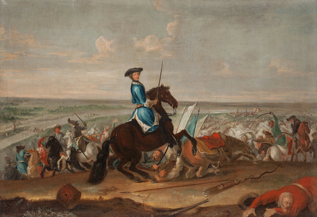Le roi Charles XII (Carl de Suede) (1682-1718) a narvai csatában alkotó: David von Krafft