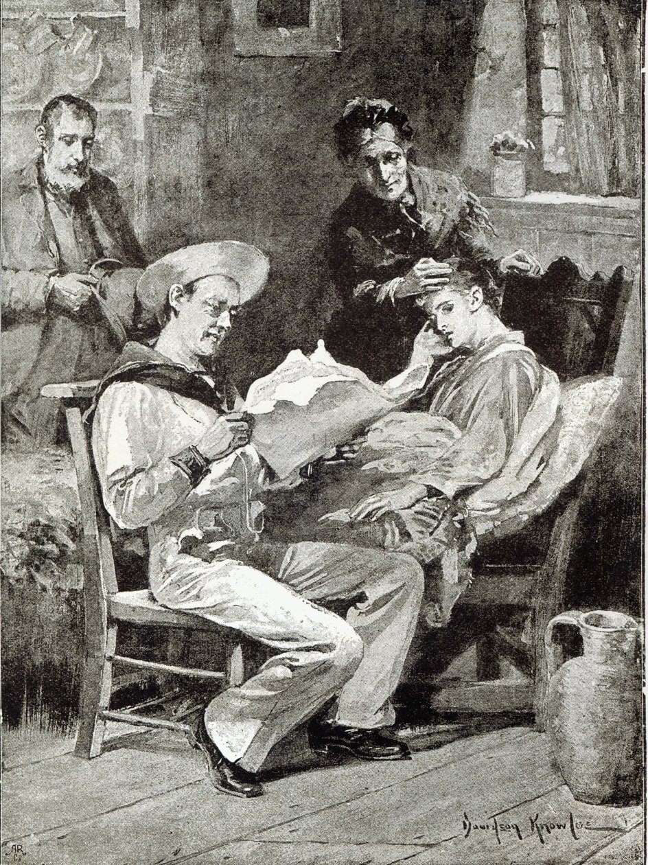 A falu hőse, a Szabadidő órából, 1891 alkotó: Davidson Knowles