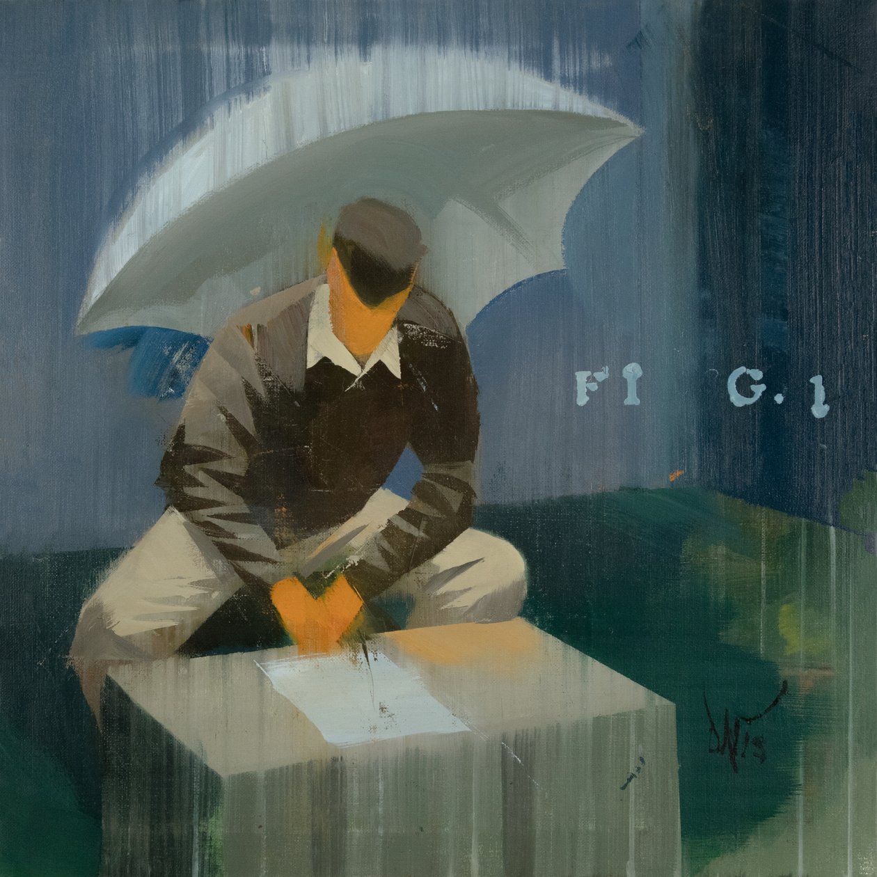 Marcel Broodthaers 22 (FIG 1), 2024 (olaj, vászon) alkotó: Davis Lisboa