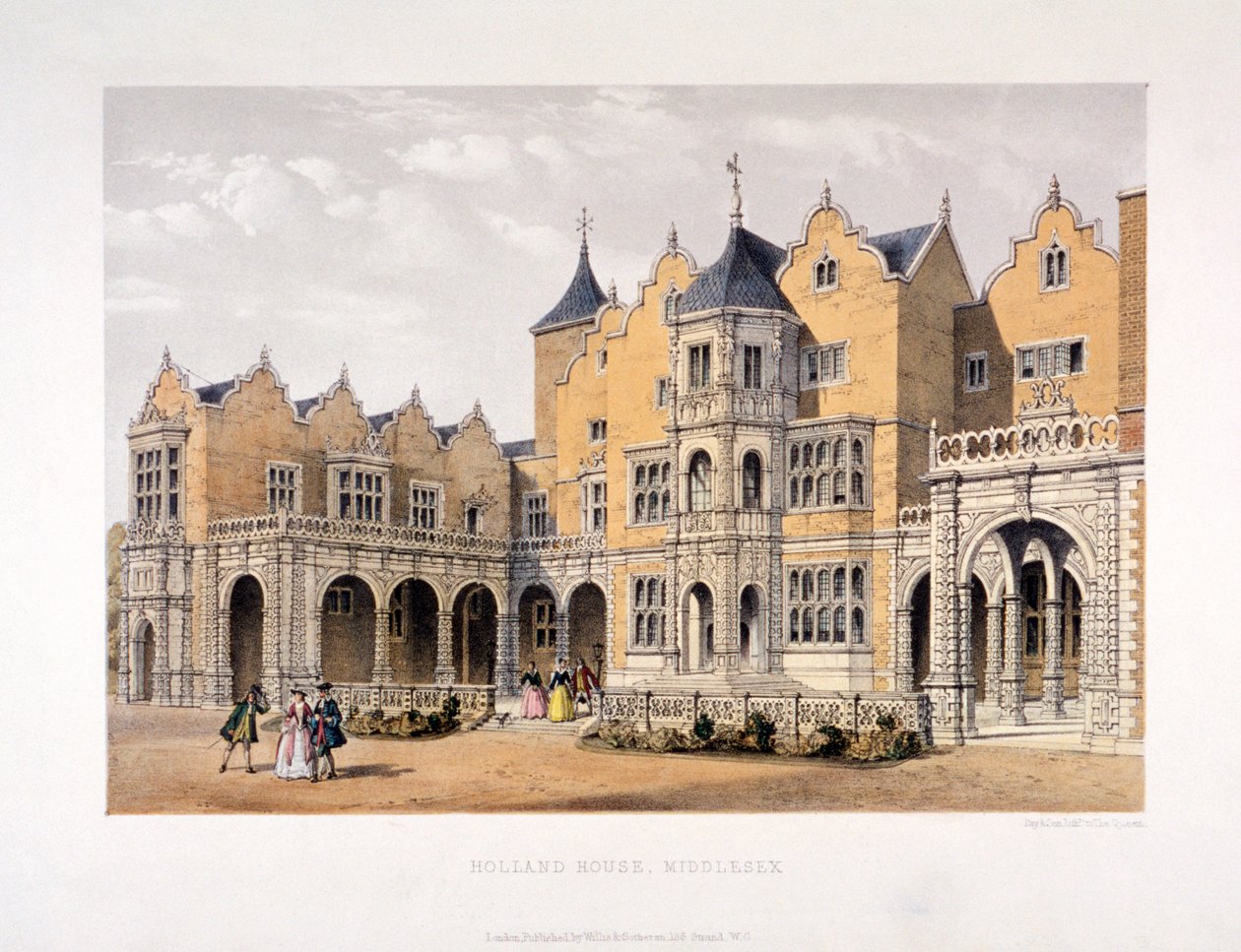 Holland House, Kensington, London, 1850 alkotó: Day and Son