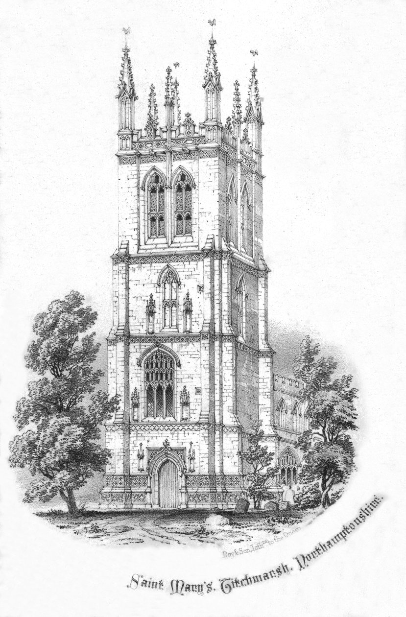 Saint Marys, Titchmarsh. Northamptonshire, 1850-es évek alkotó: Day and Son