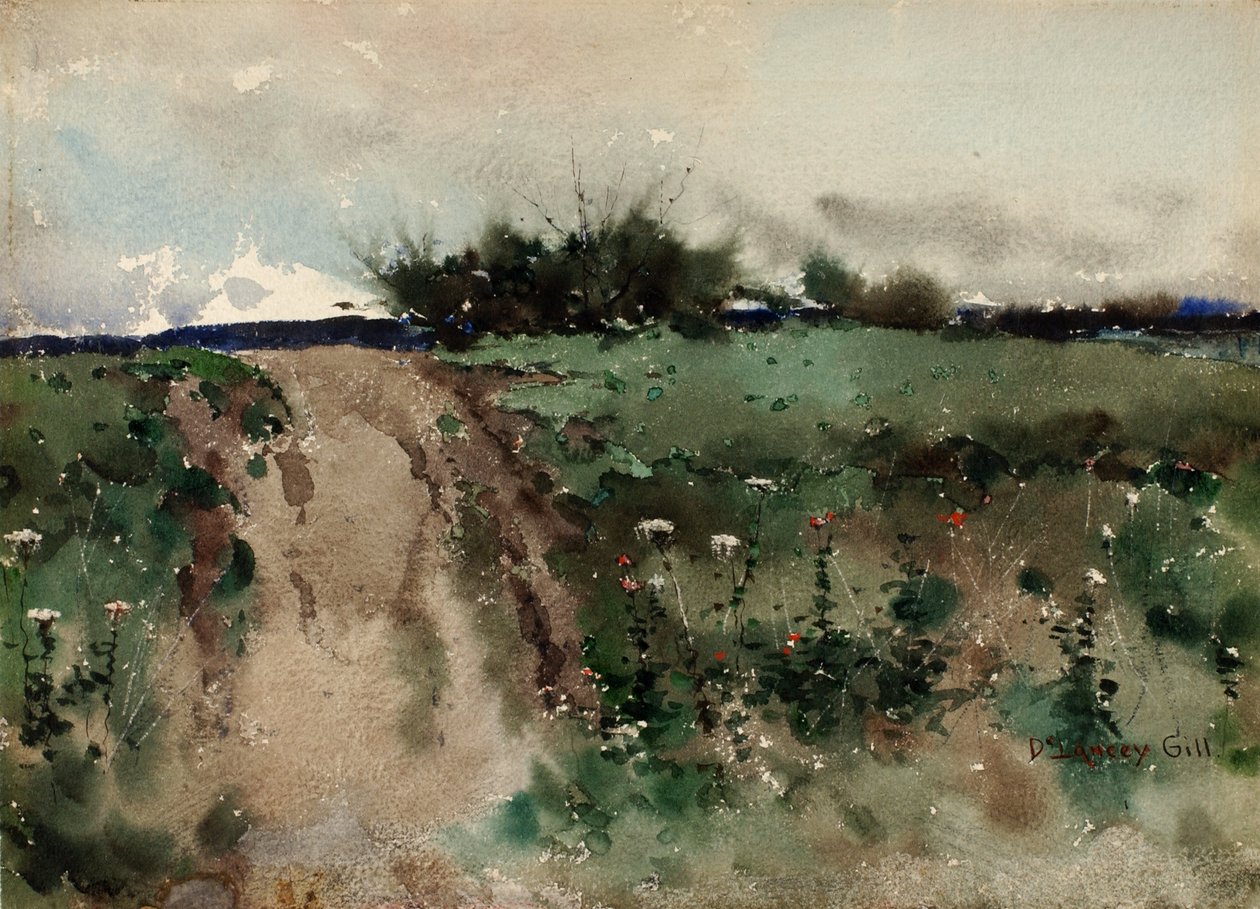 Tájvázlat, n.d. alkotó: De Lancey Gill