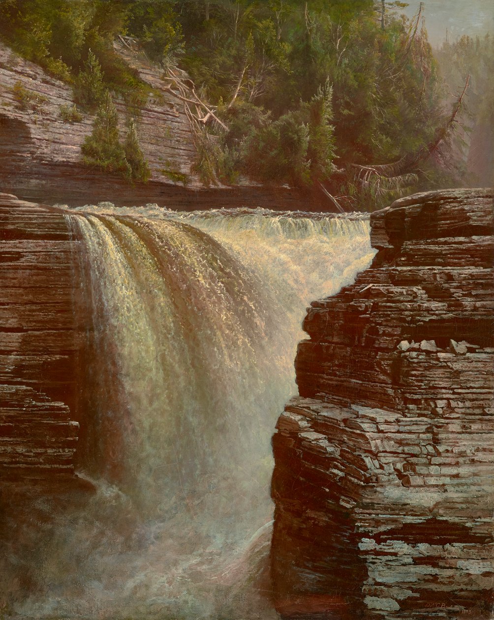 Trenton Falls Near Utica, New York 1873 (Olaj, vászon) alkotó: De Witt Clinton Boutelle