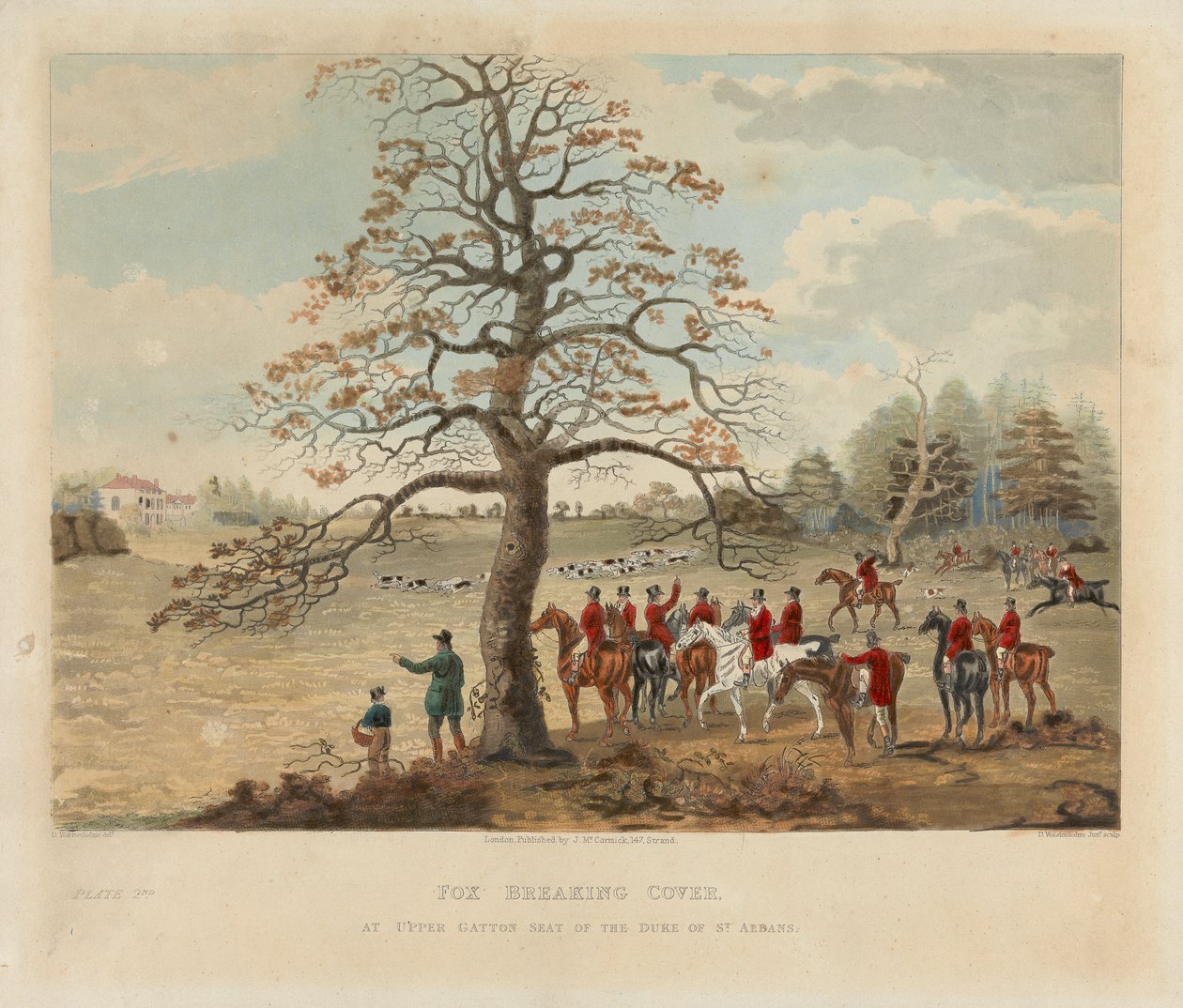 [Rókavadászat] négyes készlet: (2) Fox Breaking Cover / St. Alban Duke of the Upper Gatton székhelyén alkotó: Dean Wolstenholme