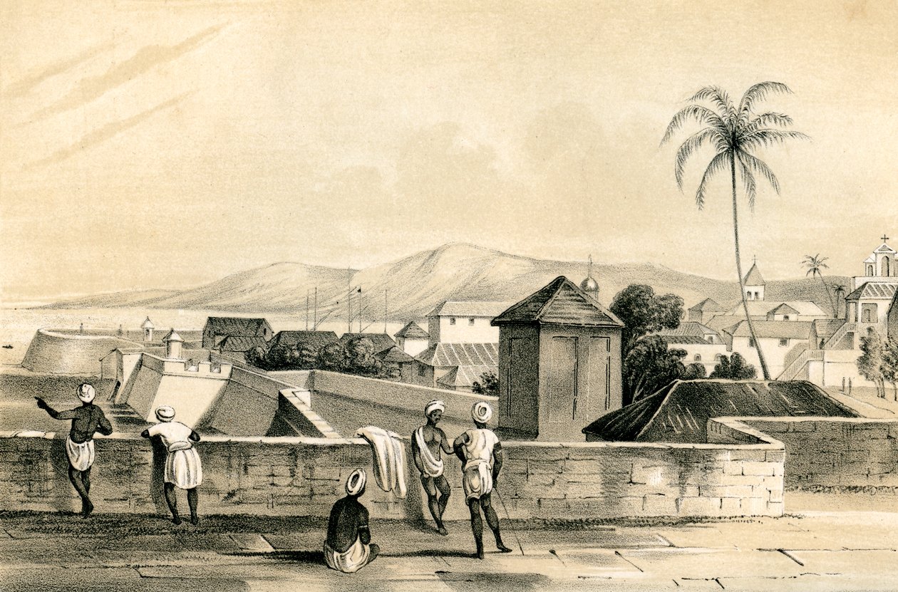 „Goa, a felső függönytől”, India, 1847. alkotó: Dean and Co