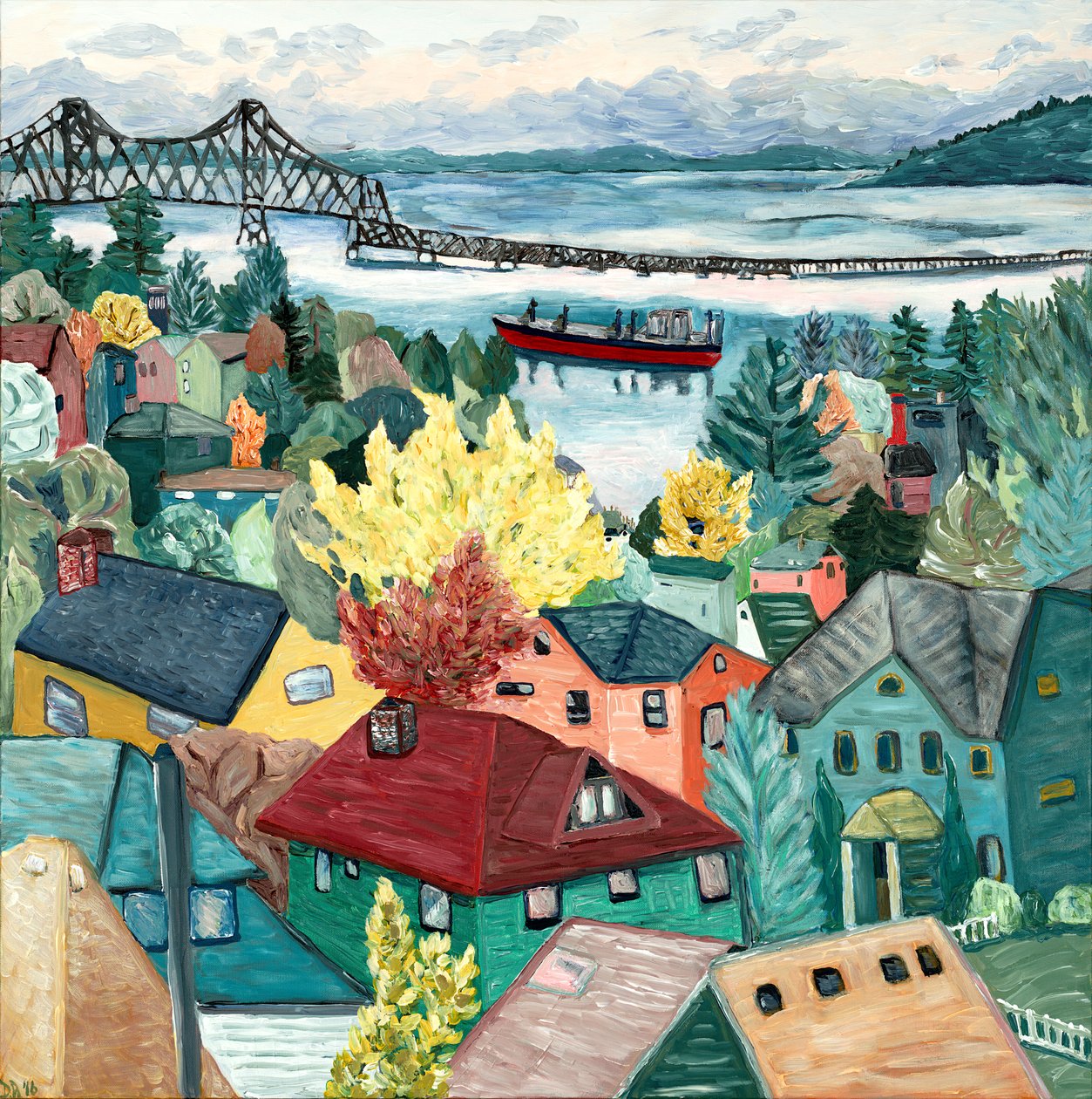 Astoria View, 2015 (akril, vászon) alkotó: Deborah Eve Alastra