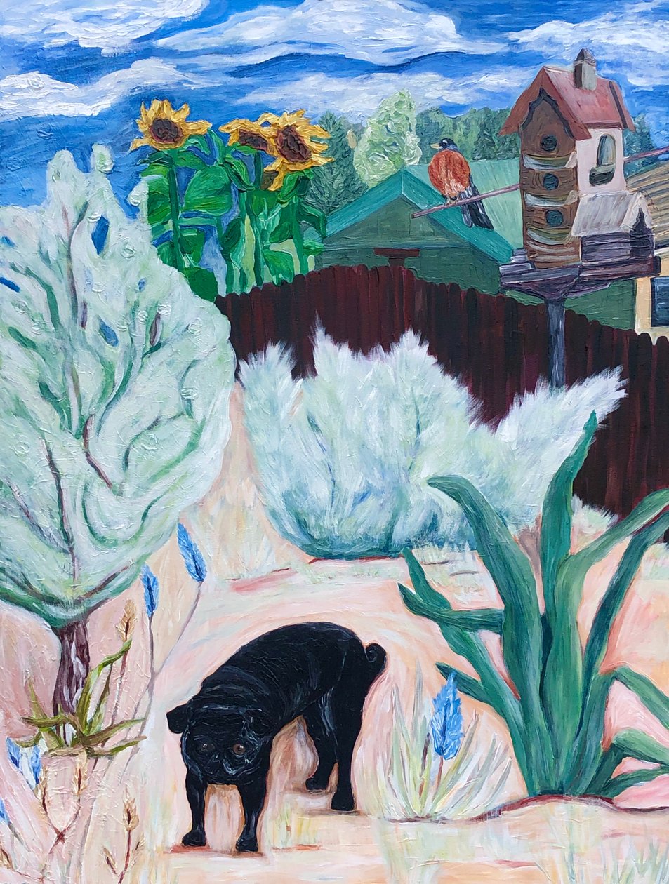 Mopsz, 2016 (akril, vászon) alkotó: Deborah Eve Alastra
