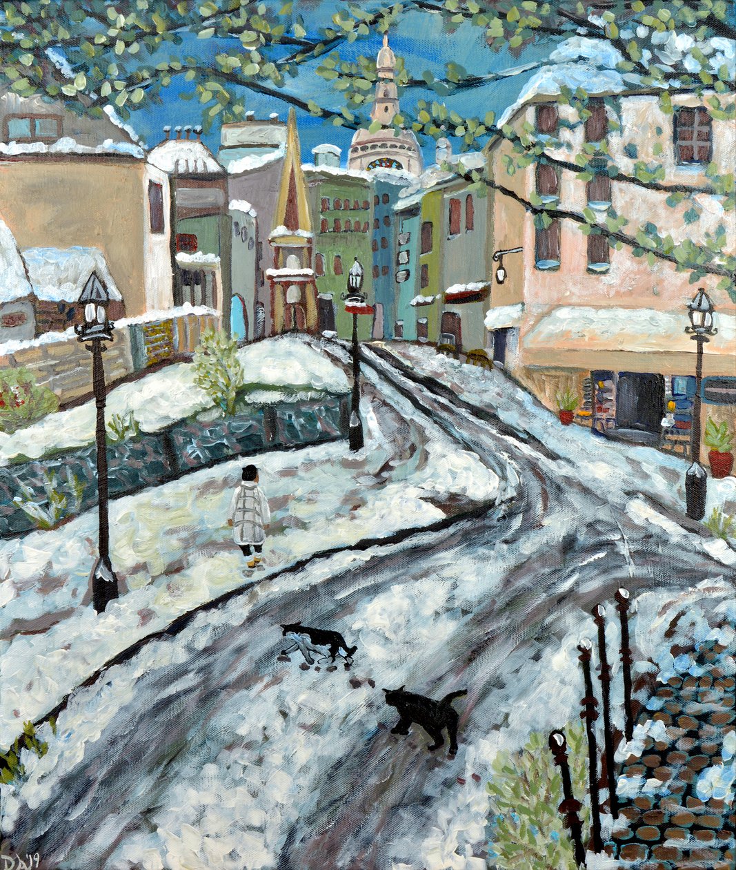 Early Snow, 2020 (akril, vászon) alkotó: Deborah Eve Alastra