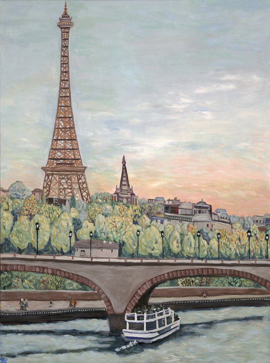 Eiffel-torony, 2017 (akril, vászon) alkotó: Deborah Eve Alastra