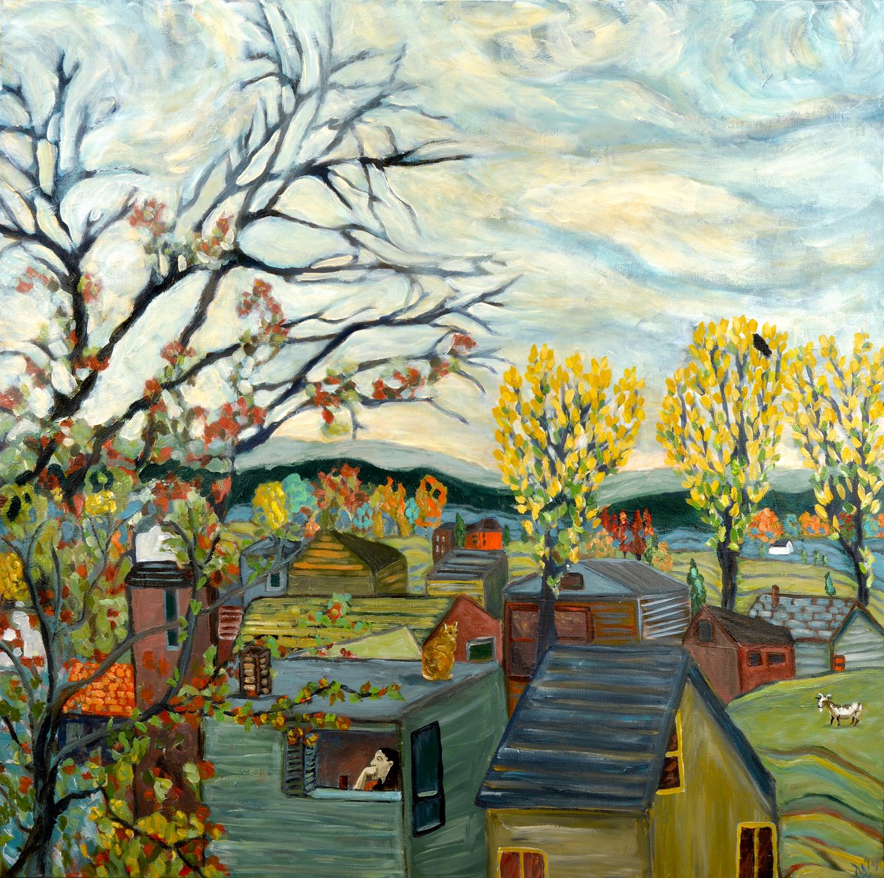 Őszi szemlélődés, 2019 (akril, vászon) alkotó: Deborah Eve Alastra