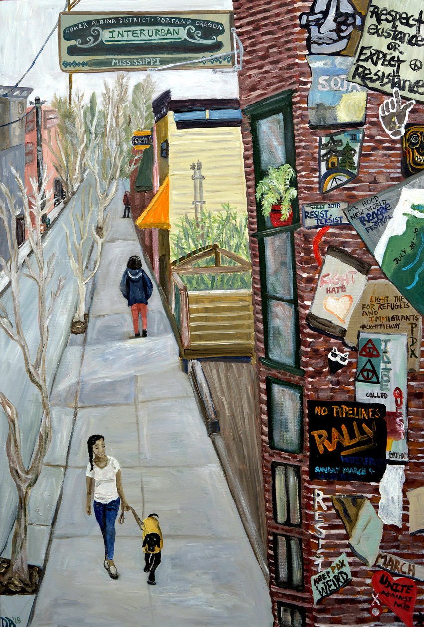 InterUrban, 2016 (akril, vászon) alkotó: Deborah Eve Alastra
