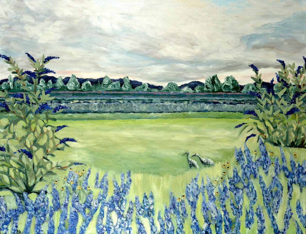 Levendulamezők, 2015 (akril, vászon) alkotó: Deborah Eve Alastra