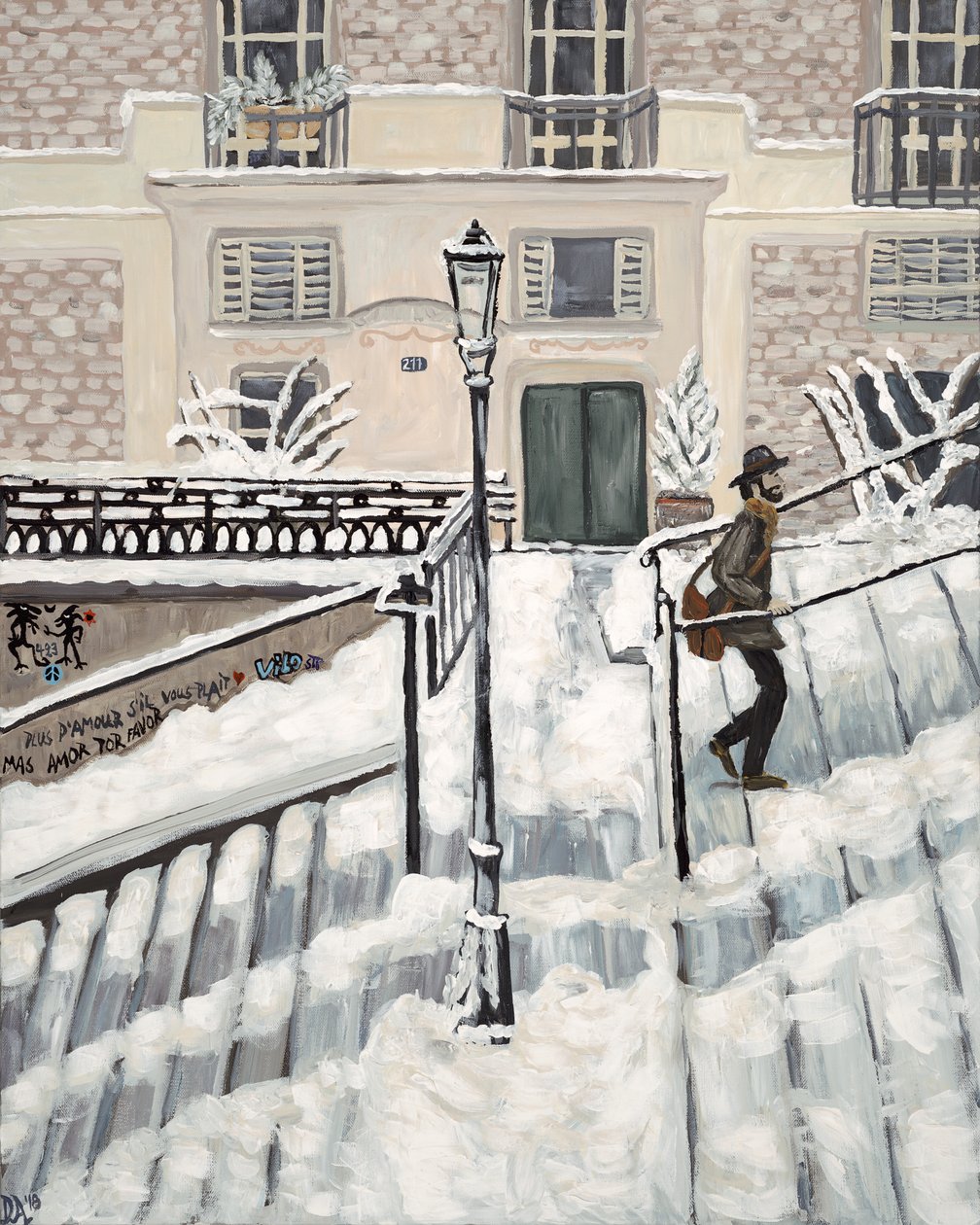 Montmartre Snow, 2017 (akril, vászon) alkotó: Deborah Eve Alastra