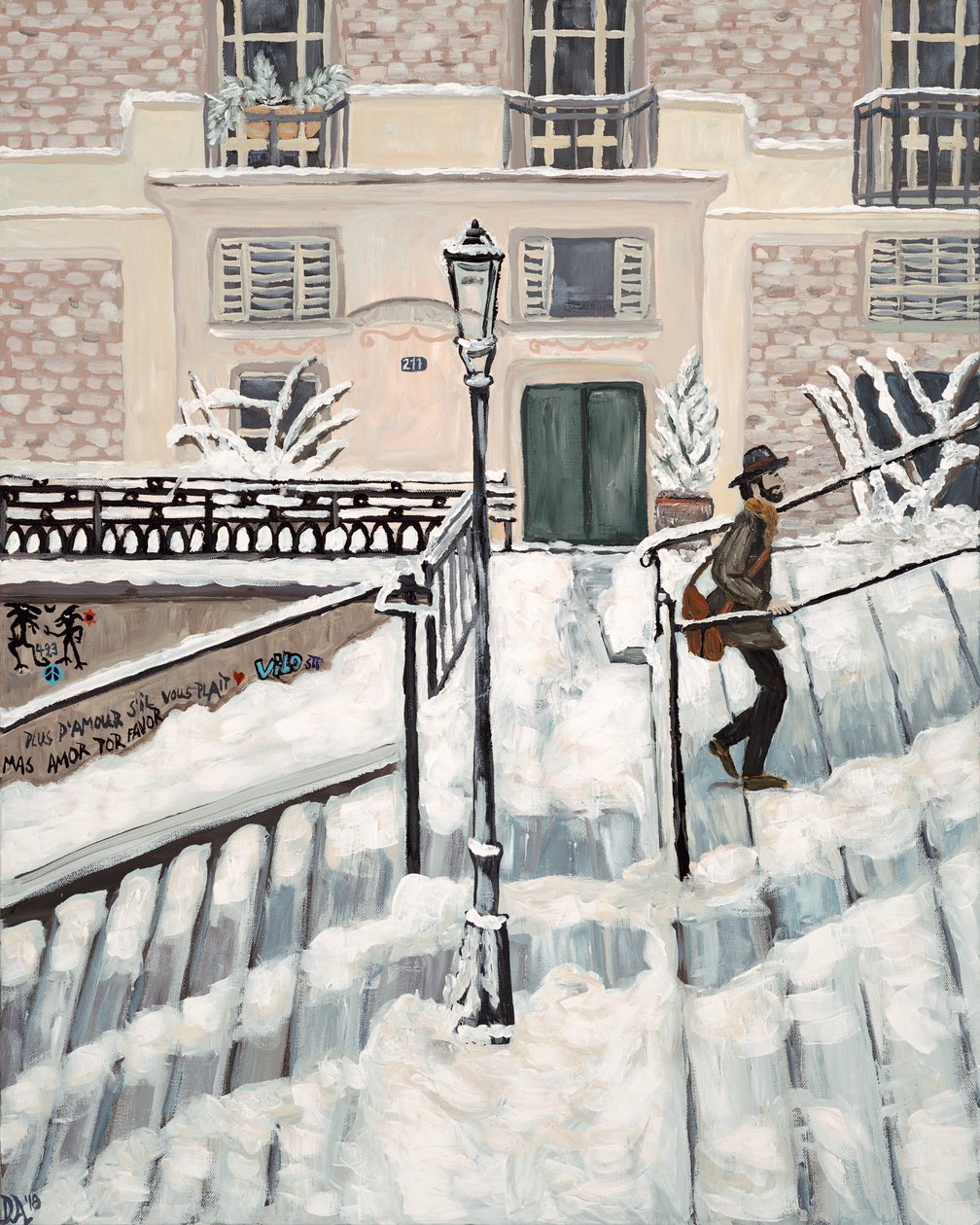 Montmartre Snow, 2018 (akril, vászon) alkotó: Deborah Eve Alastra