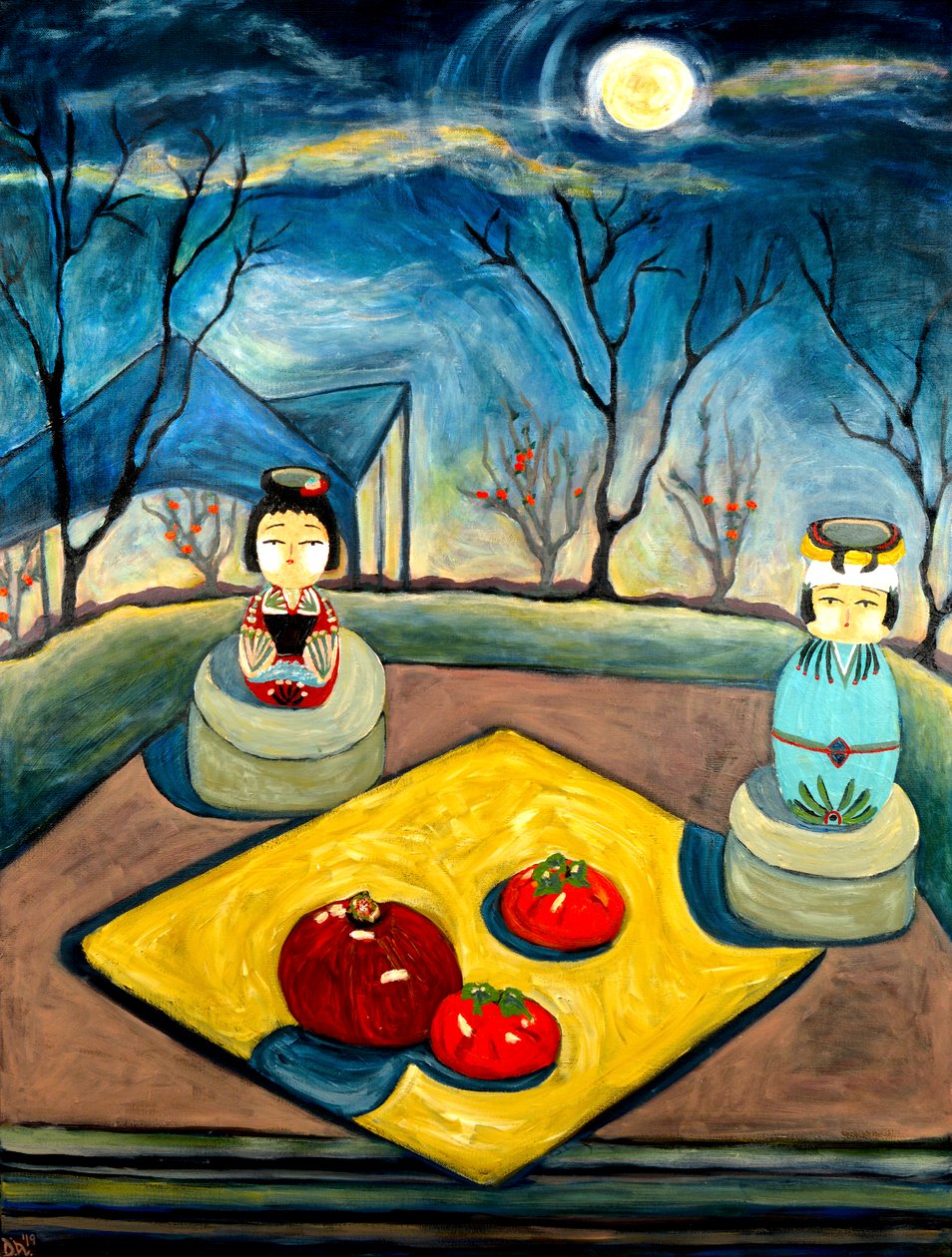 Night Still, 2020, akril vászonra alkotó: Deborah Eve Alastra
