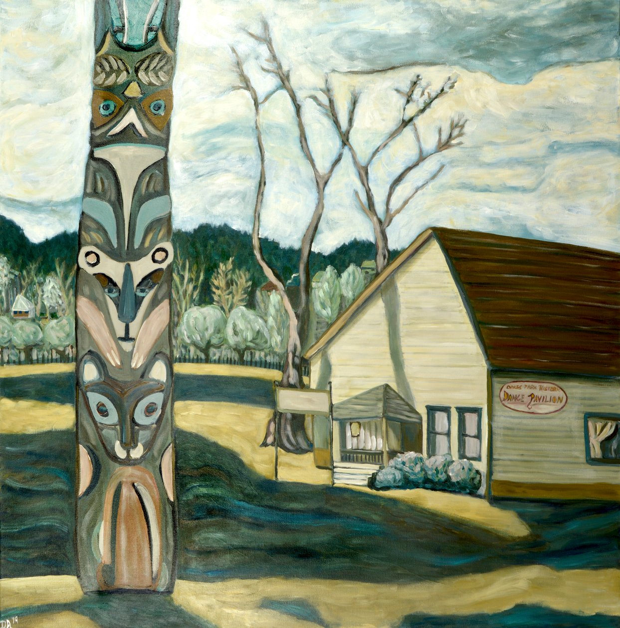 Oaks Totem, 2019 (akril, vászon) alkotó: Deborah Eve Alastra