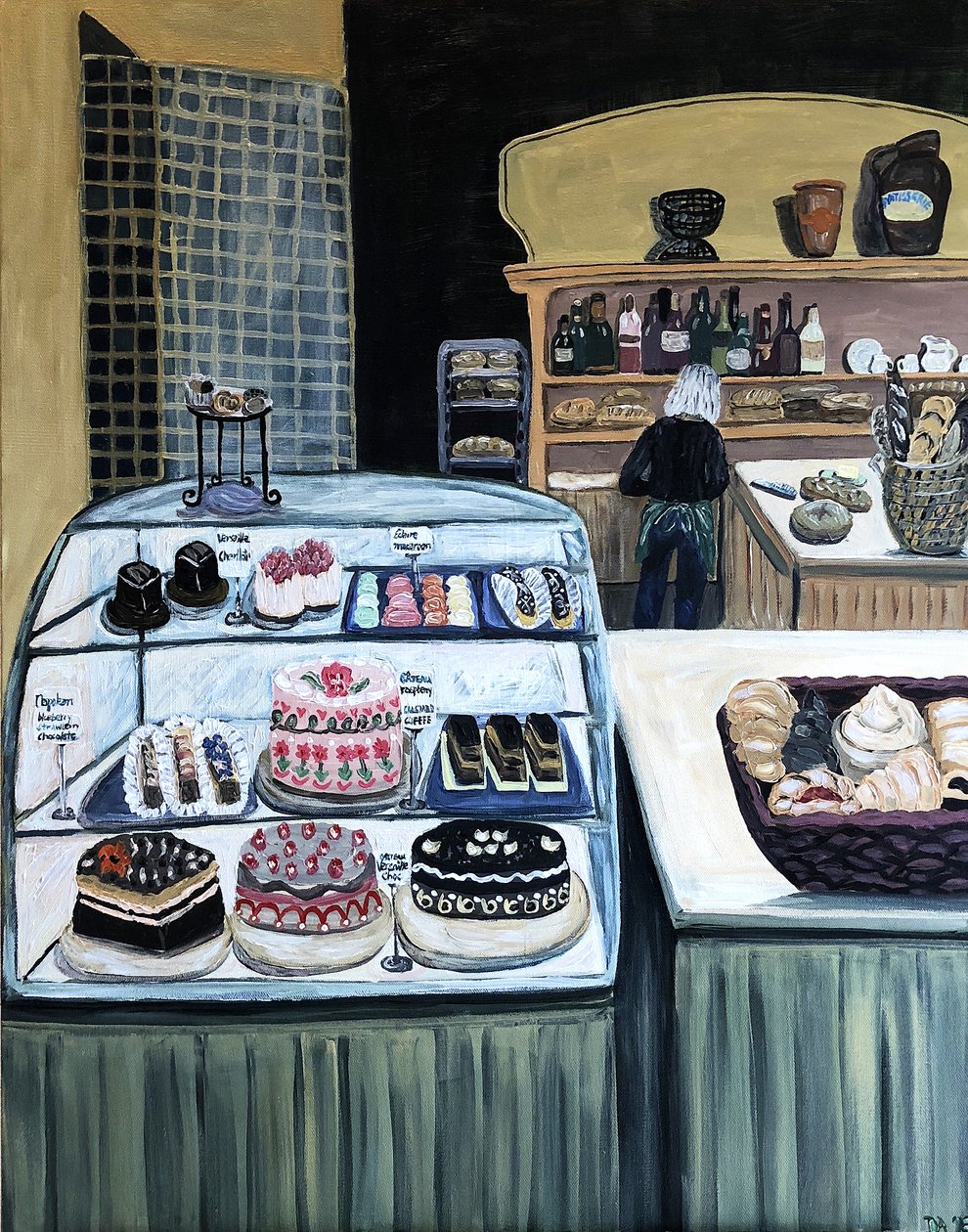 Patisserie, 2018 (akril, vászon) alkotó: Deborah Eve Alastra